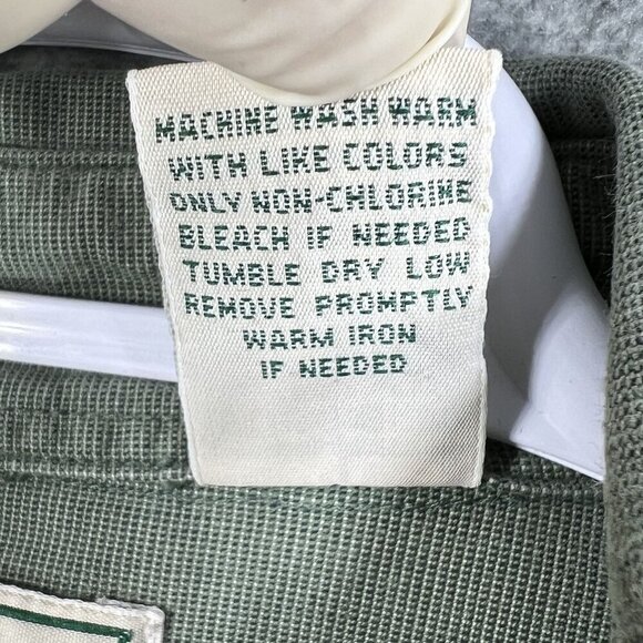 L.L. Bean Mens XL Kelly Green Heavyweight Button Shirt Long Sleeve Jamaica Made - Picture 15 of 16